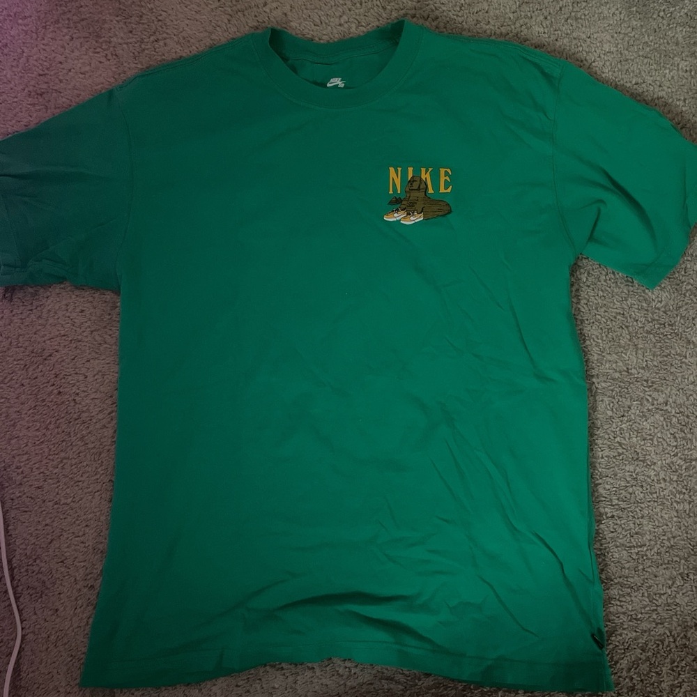 Nike Green Short Sleeve Tee with Gold Logo